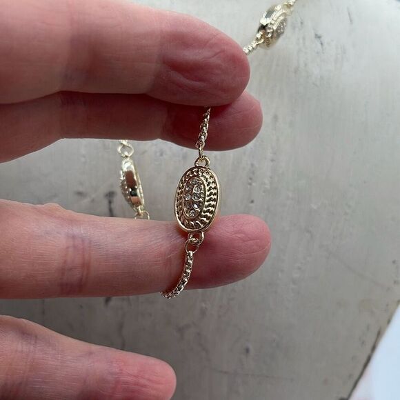 NWT MX Signature Gold Plated choker with CZ pendants - Picture 4 of 8